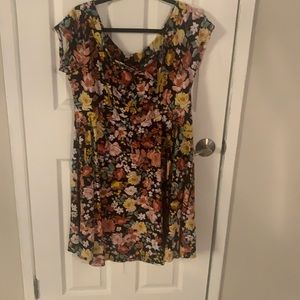 Torrid fall floral boat neck dress 2x plus size